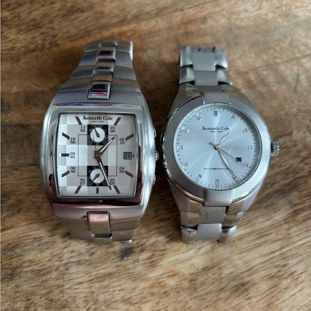 Kenneth Cole Silver Watches Set